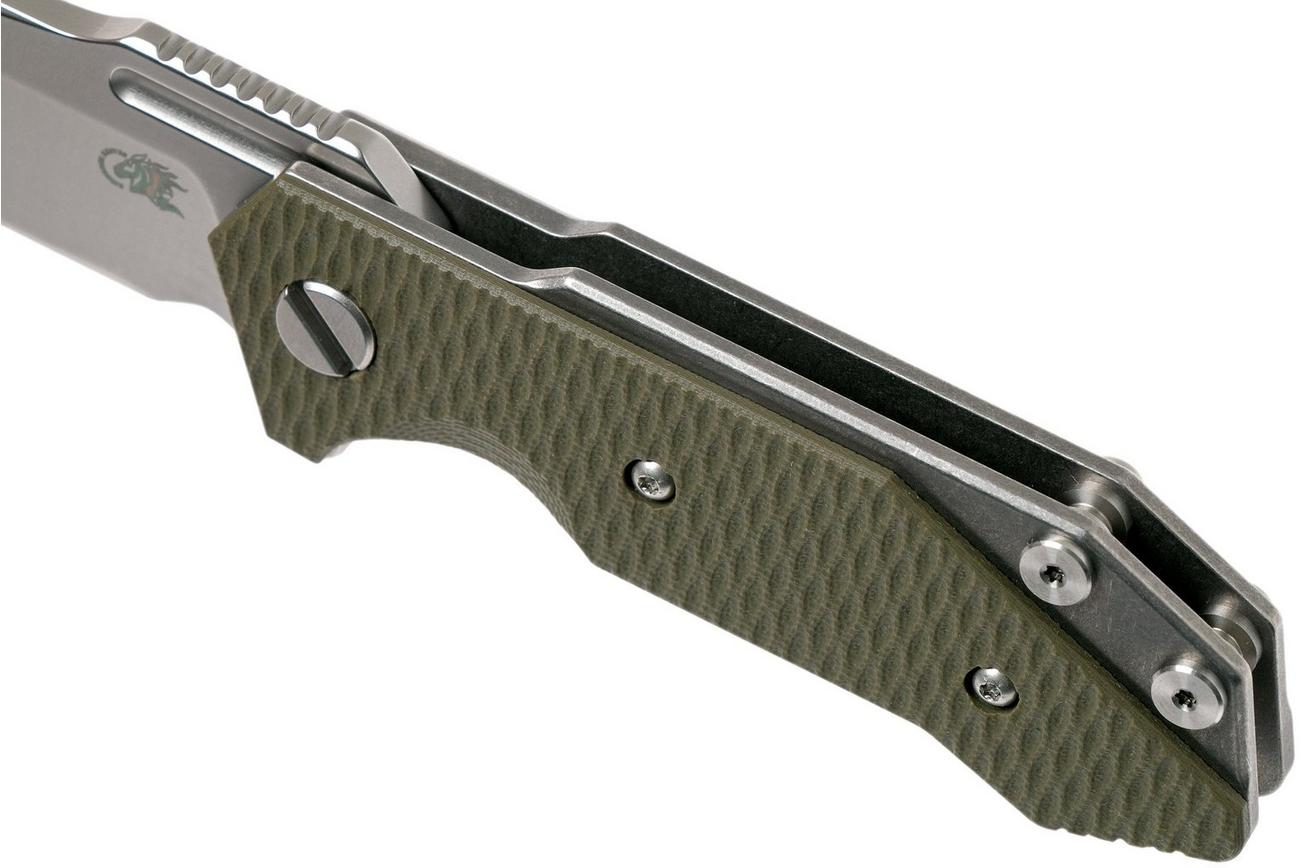 Rick Hinderer Half Track Gen 2, Spearpoint 20CV, OD Green G10, zakmes