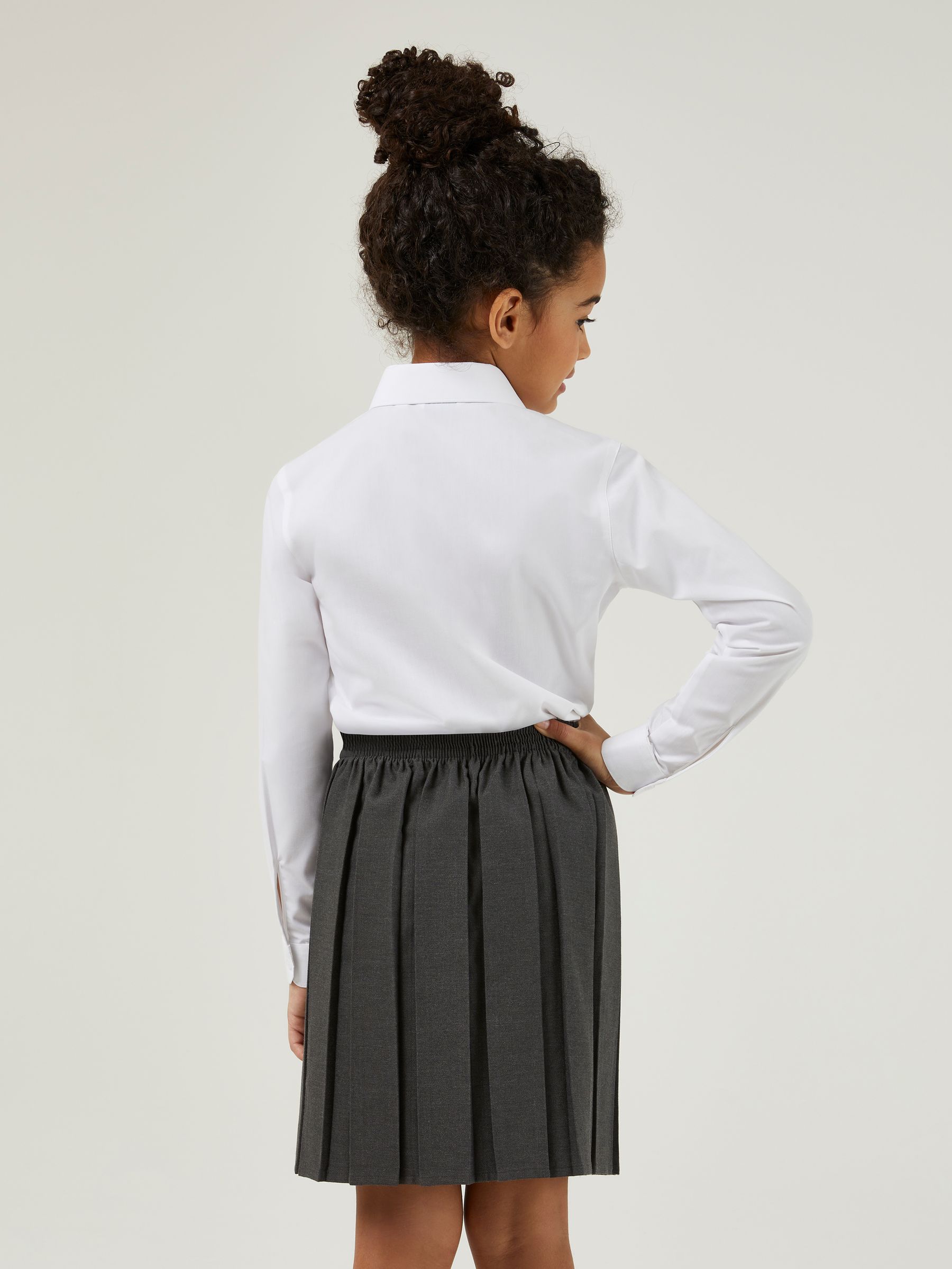 Trutex - Verpakking van 3 witte schooloverhemden met lange mouwen en regular fit