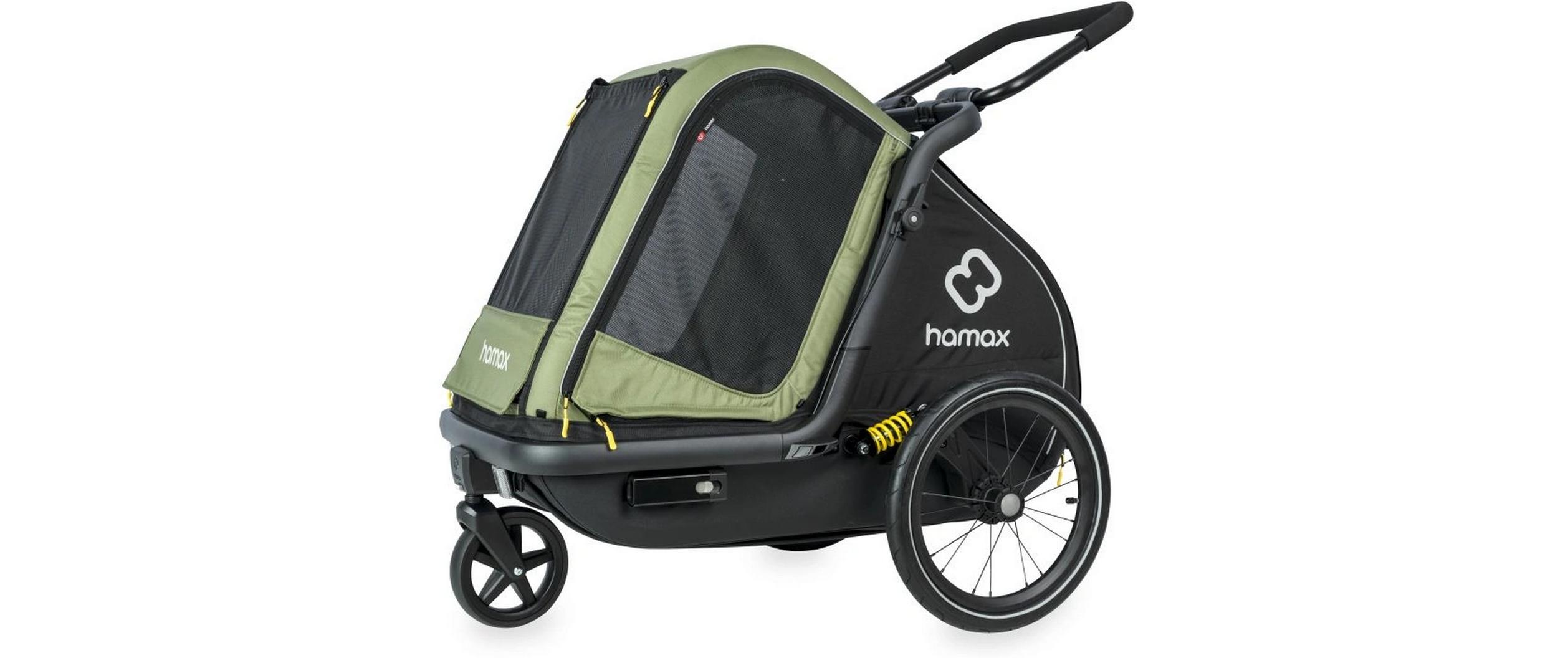 Veloanhänger Dog Trailer Pluto M für Hunde bis 35 kg<br>Veloanhänger und Buggy für Hunde