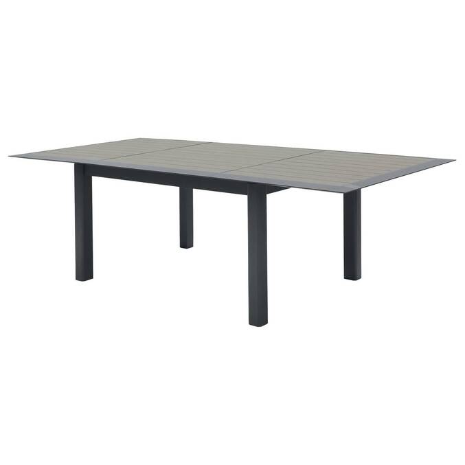 Table de jardin extensible ALLURE Effet bois muscade & Graphite