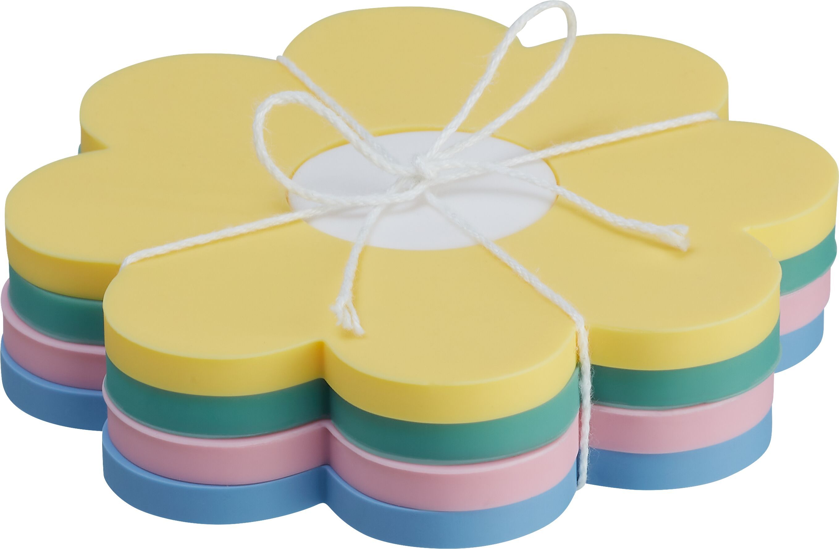 SE-CIAO GLASUNTERSETZER 4ER-SET D10CM - Multicolor / H: 0.4 cm