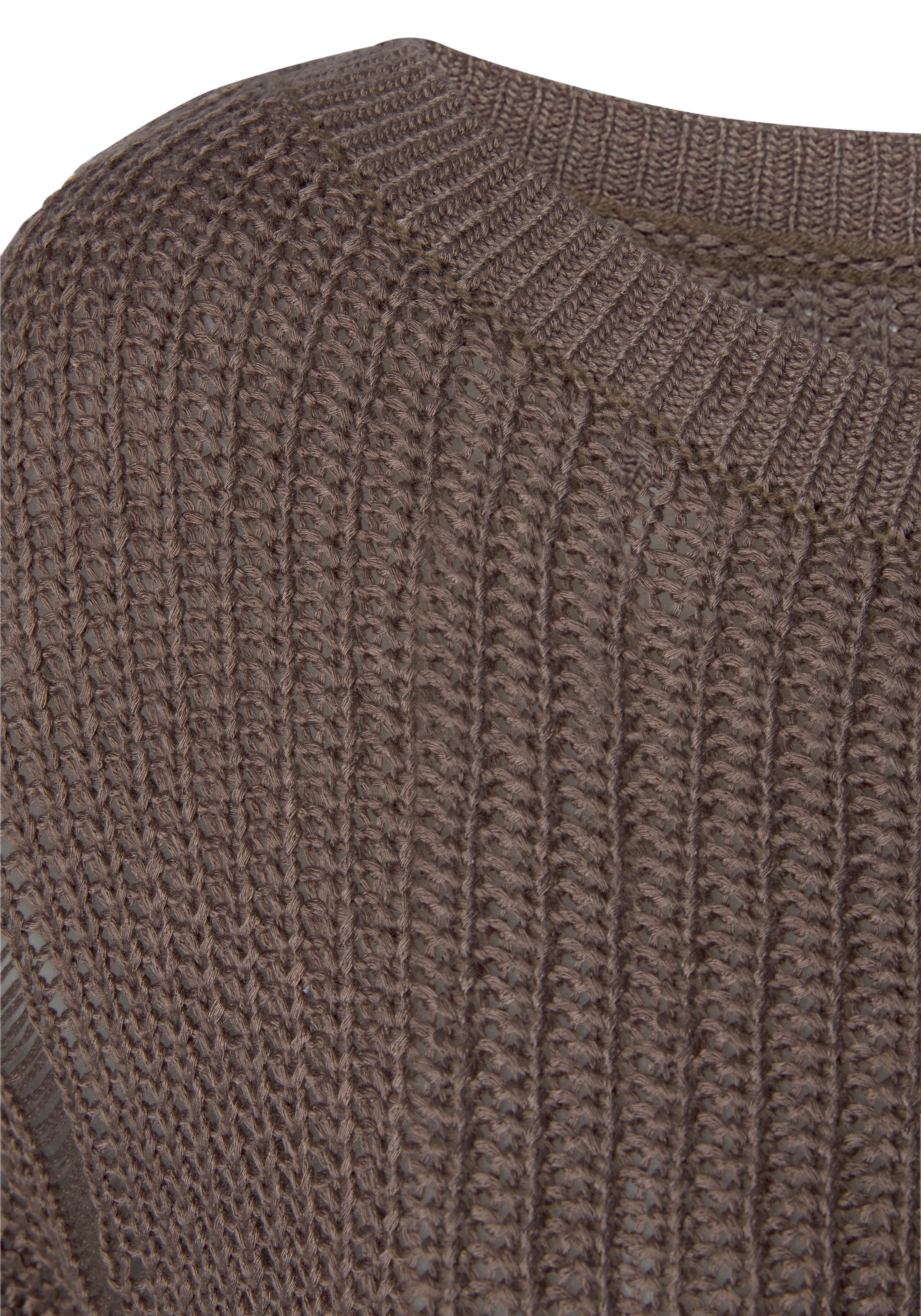 LASCANA Strickpullover , mit überschnittenen Schultern, lässiger Damenpullover, Basic