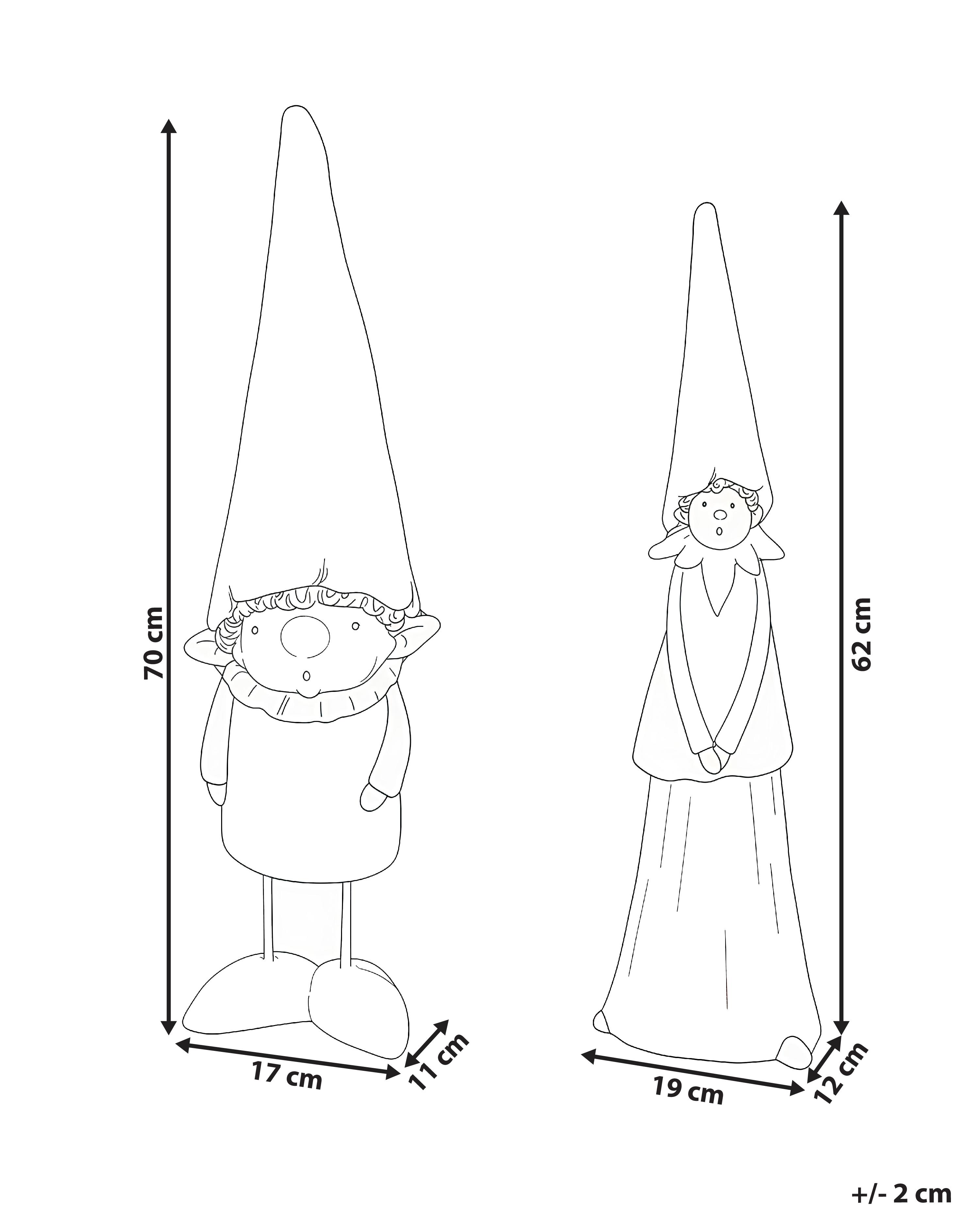 Set van 2 tuinbeelden GREVA Gnoom Meerkleurig