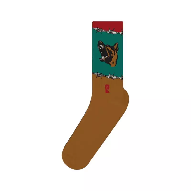 Chaussettes skate PSOCKADELIC TFunk Dawg Marron
