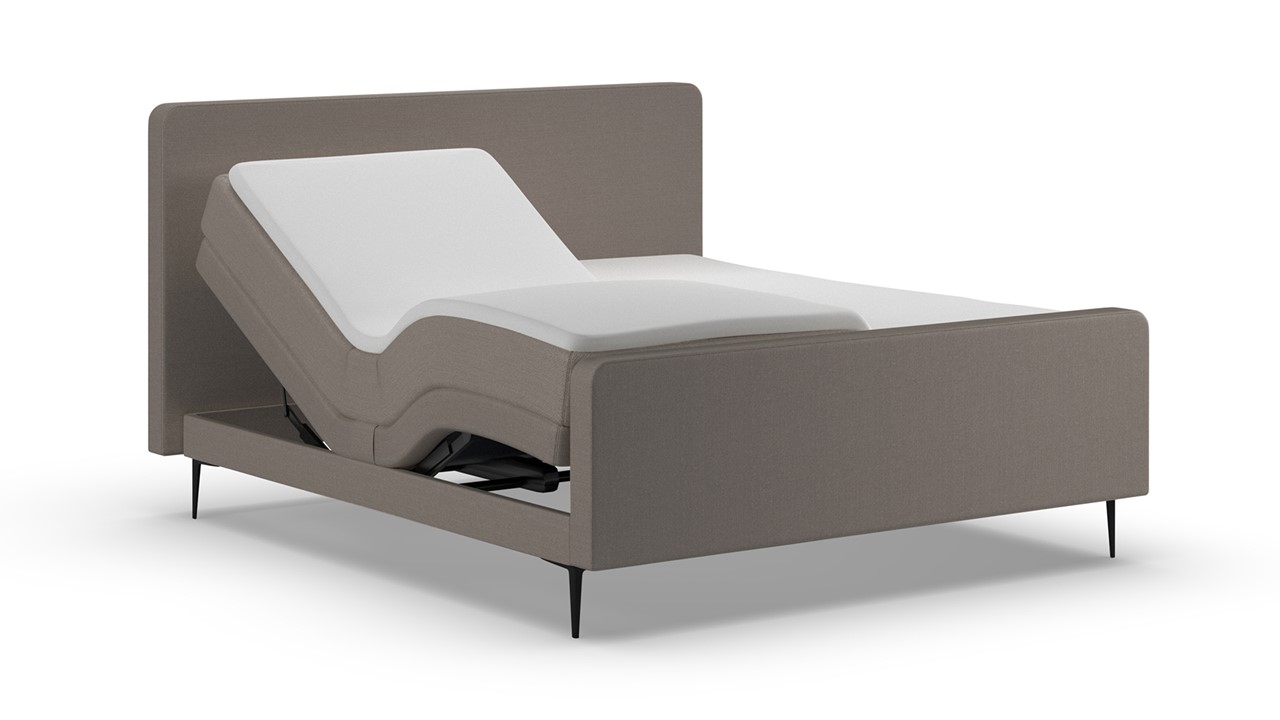 Elektrische boxspring Glade - Soft suede liver