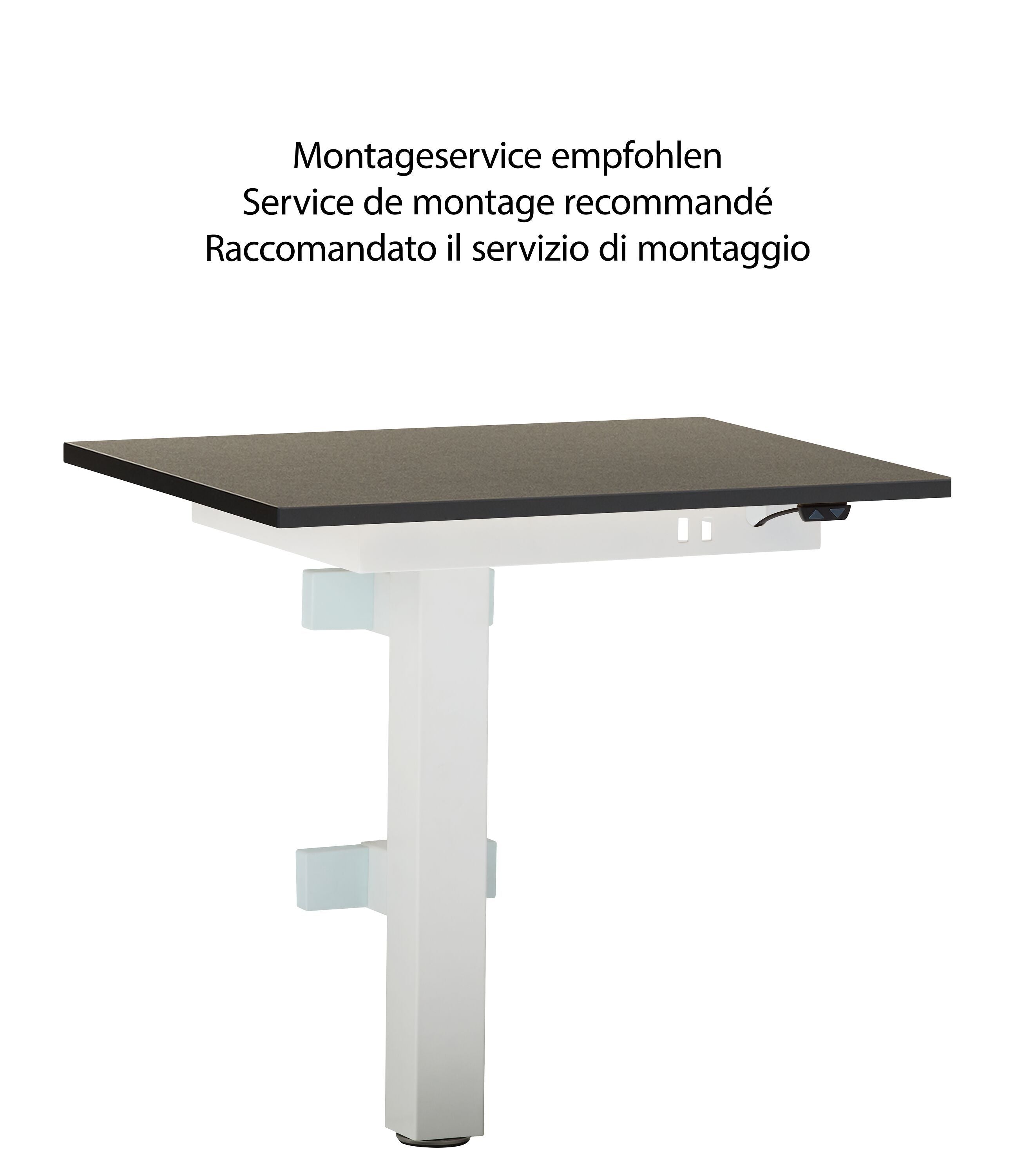 FLEXCUBE Wandtisch höhenverstellbar - Schwarz / B: 65.0 cm x T: 50.0 cm x H: 62.5 cm