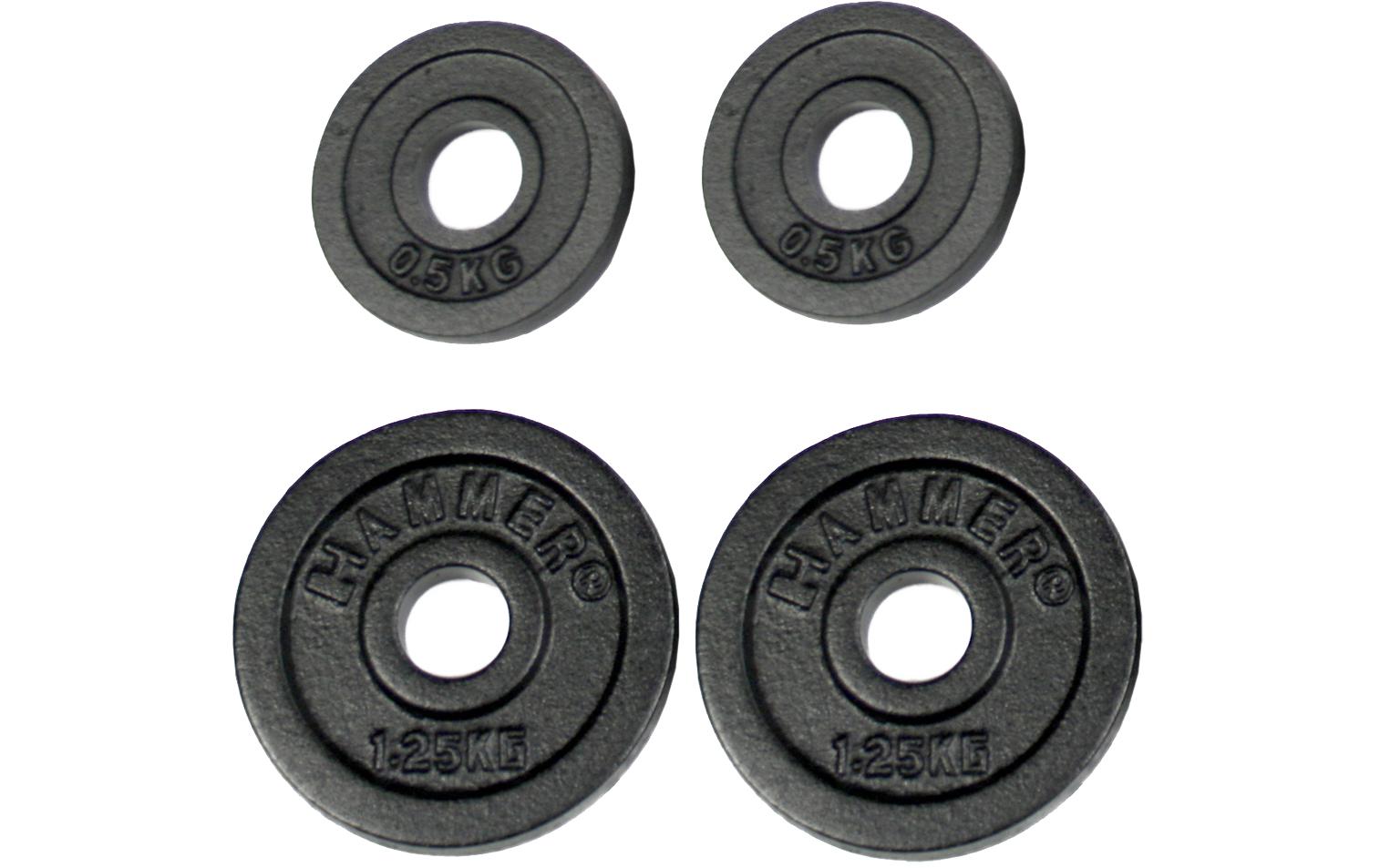 Hantelscheibe 2 x 0.5 kg + 2 x 1.25 kgFür das Krafttraining