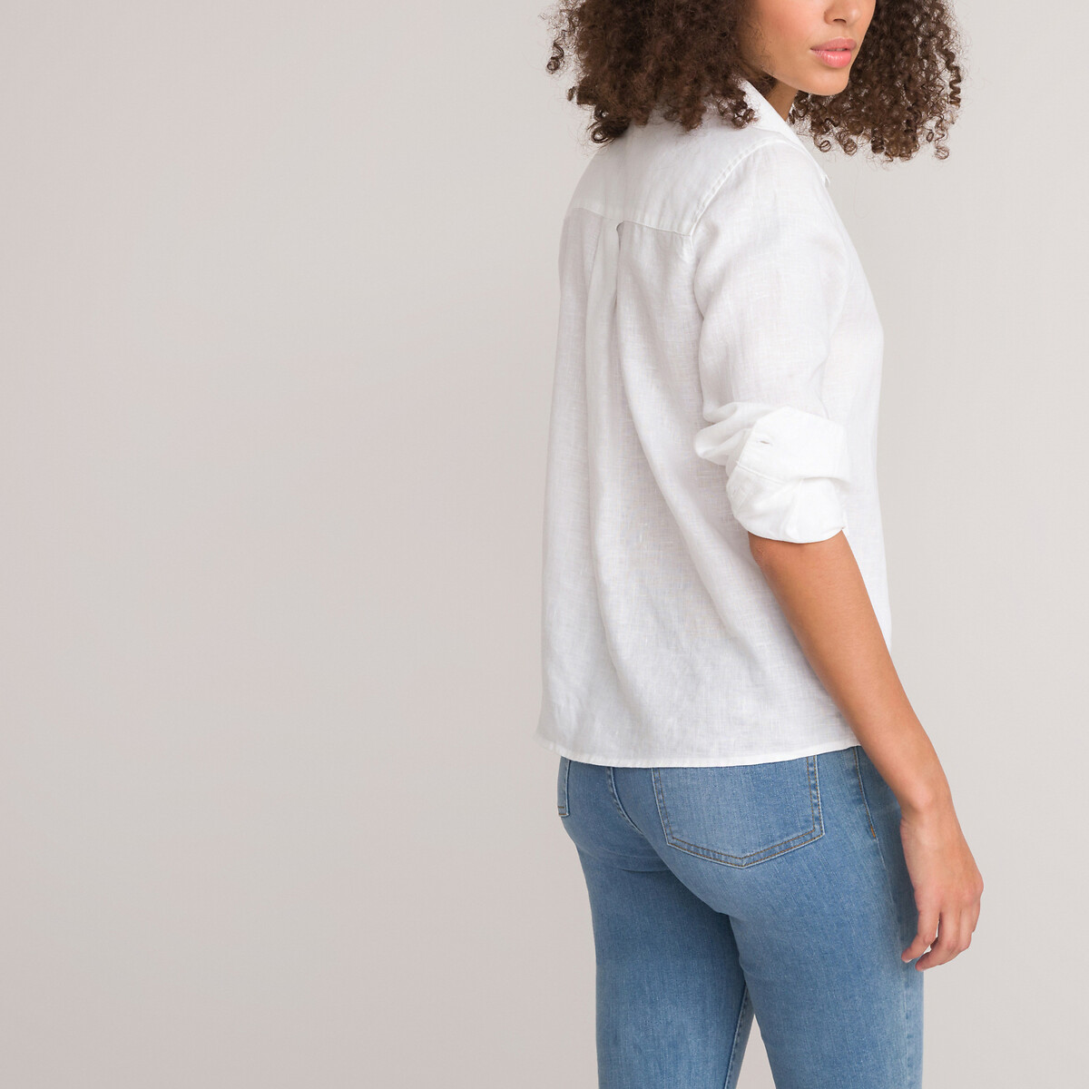 COLEÇÕES LA REDOUTE<br>Camisa de linho de manga comprida