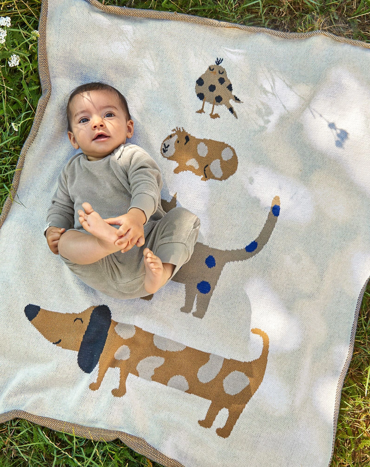 Babydecke LITTLE MATEYS (80x100) in royal blue