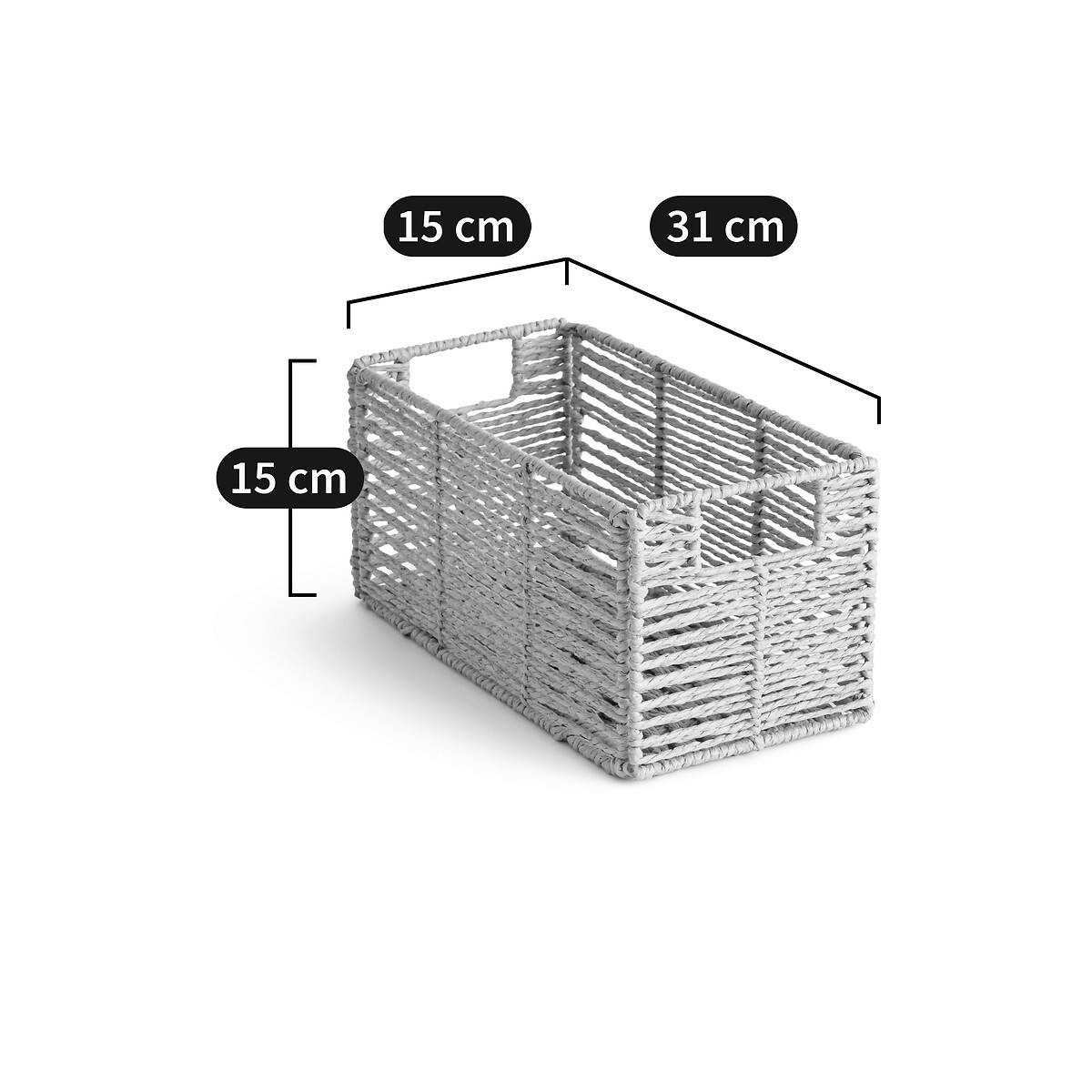 LA REDOUTE INTERIORS<br>Cesto dobrável em papel tecido, Lahjar