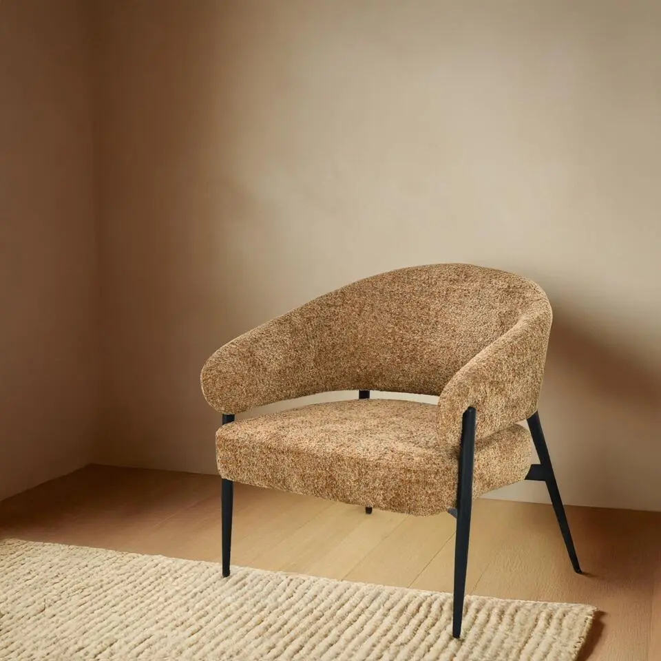 Livingfurn - Fauteuil Dilan Venga Cognac - 72.5x73x75cm