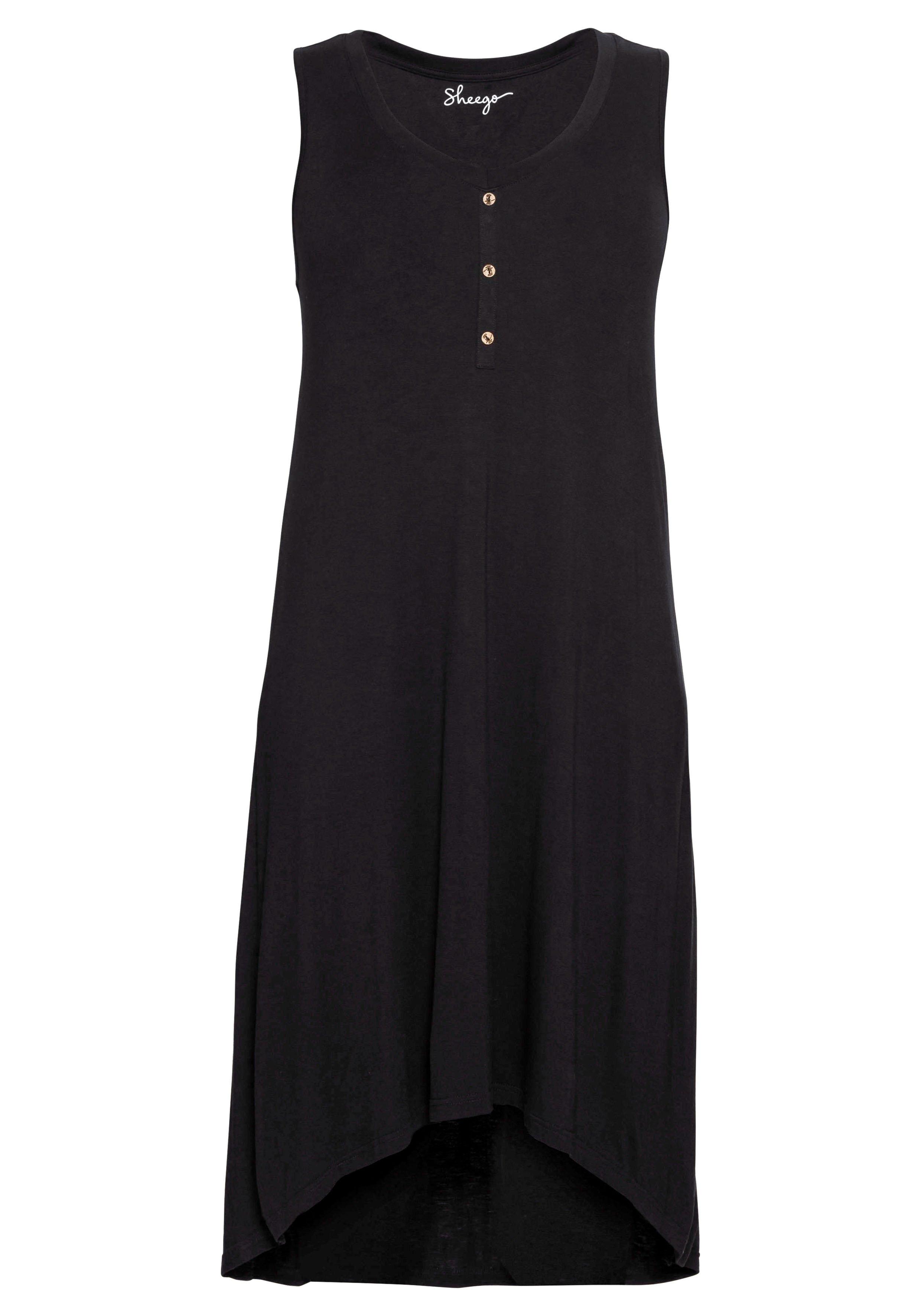 Ärmelloses Strandkleid, hinten länger als vorn