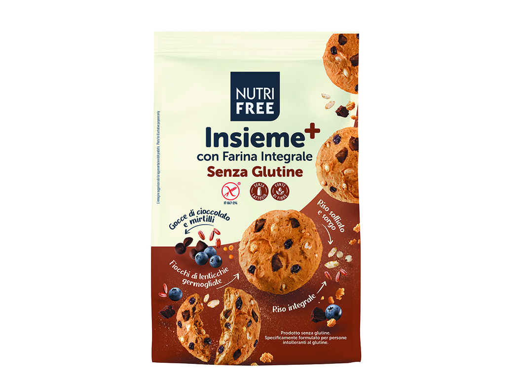 BISCOITOS SEM GLÚTEN NUTRIFREE CHOCO E MIRTILOS INSIEME 250G
