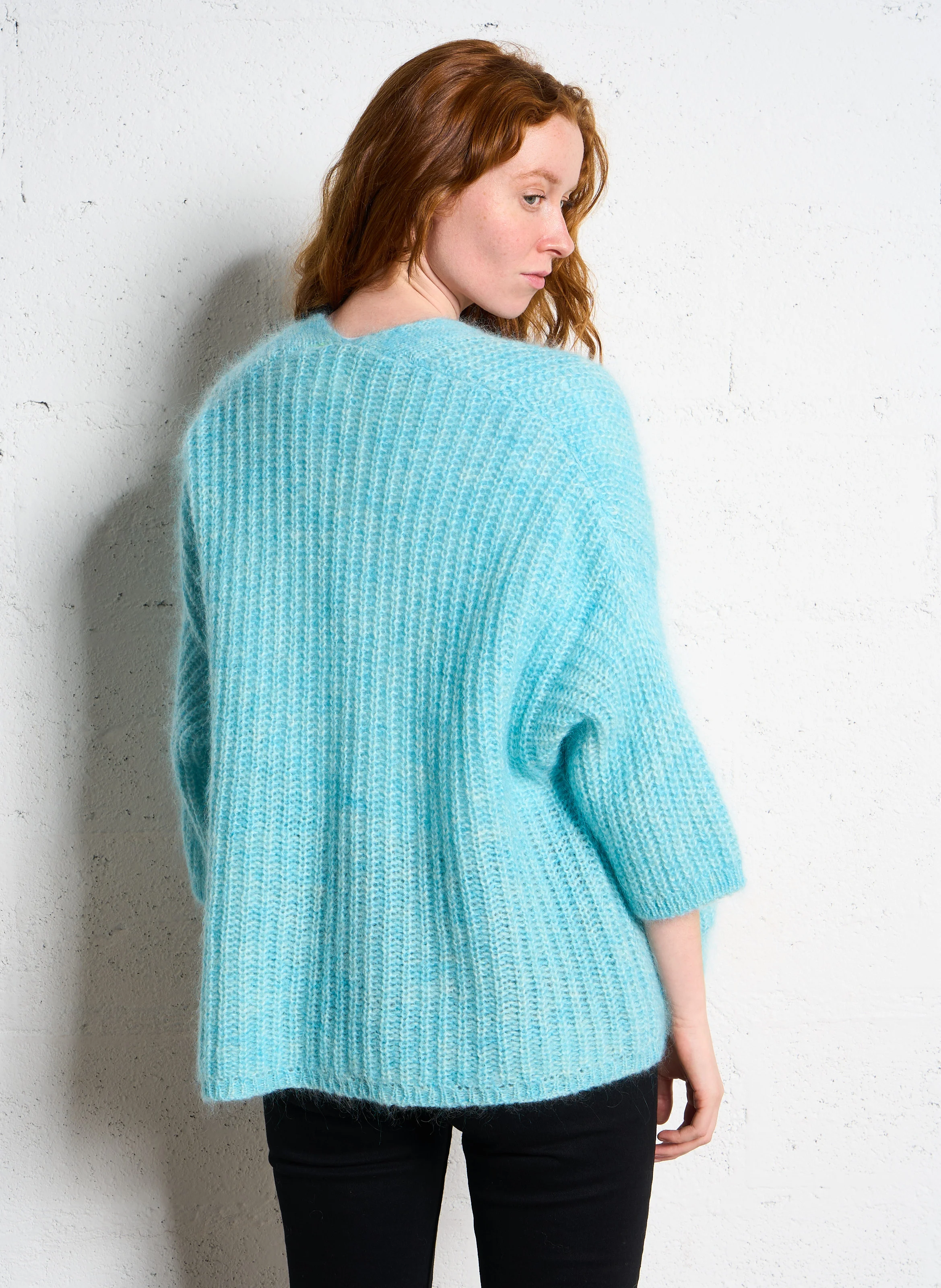 ALIX BIS - Gilet tricot en laine mélangée | Bleu