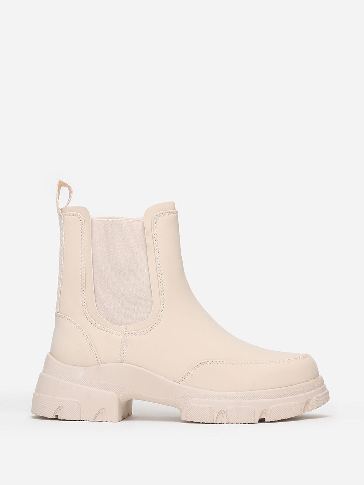 Chelsea crantées effet mat- Beige