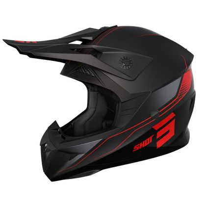 Casque cross Shot PULSE - EDGE 2023 - Rouge