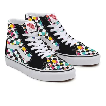 Geometric Checkerboard Sk8-Hi personalizzate