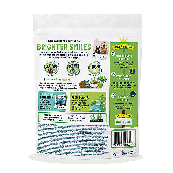 Edgard & Cooper Doggy Dental Sticks - Appel en Eucalyptus