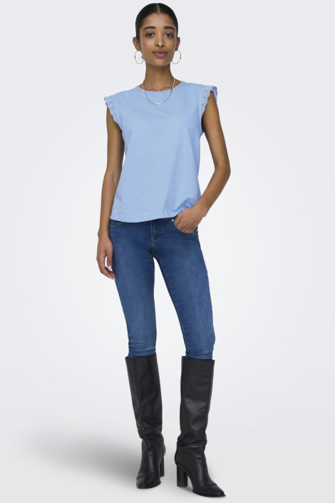 Jacqueline de Yong blauwe dames top