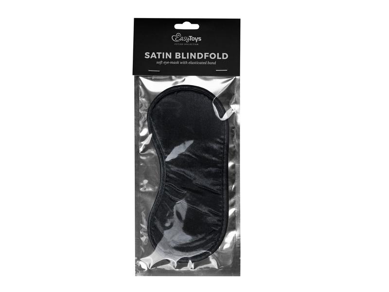 Easytoys Fetish Collection Augenmaske aus Satin Schwarz Hochwertige Maske für erotische Spiele