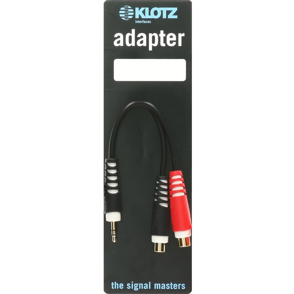 Klotz AYS-4 Y adapter 3.5mm jack stereo - 2x RCA female 0.2m