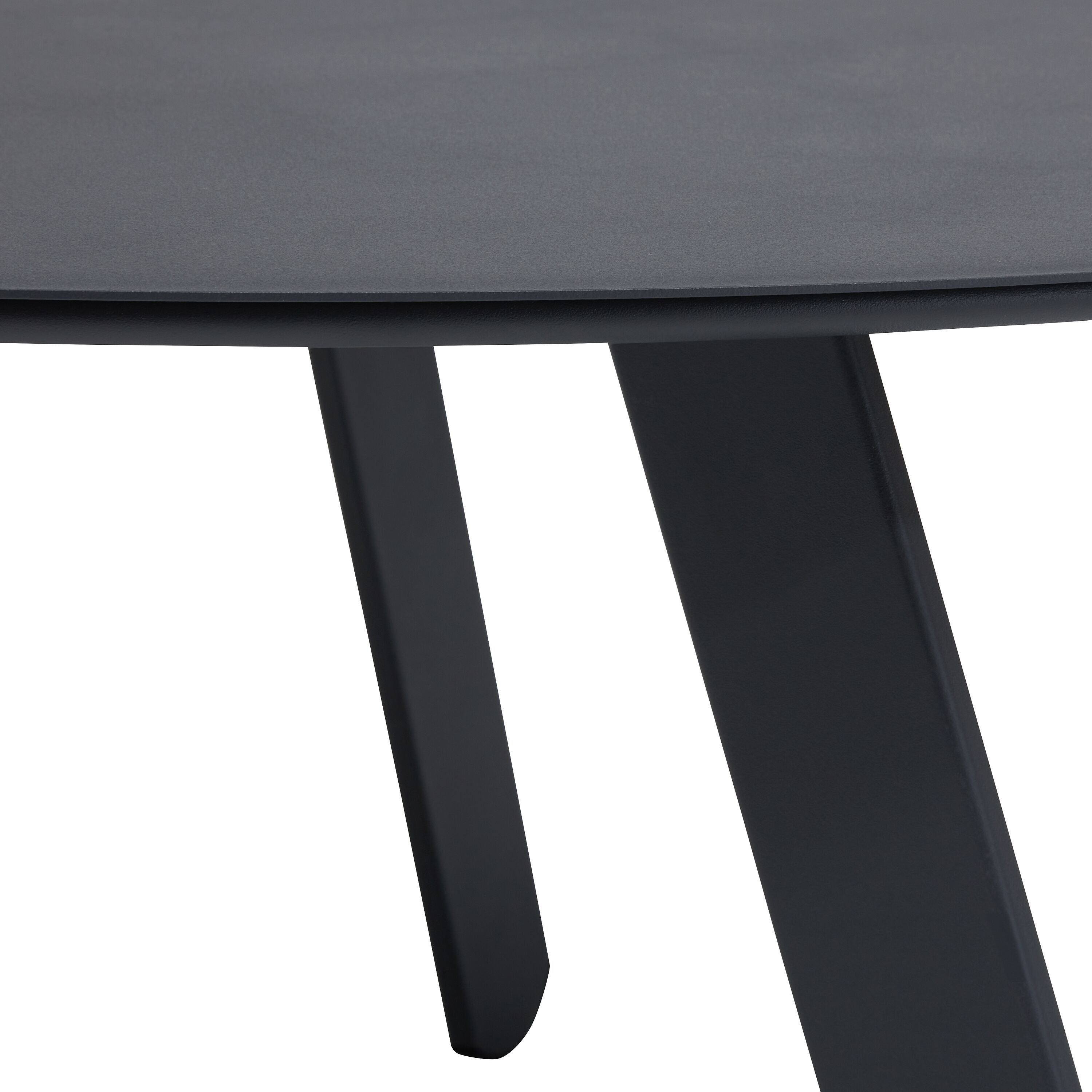 FORMENTERA Beistelltisch - Anthrazit / B: 74.0 cm x T: 60.0 cm x H: 35.5 cm