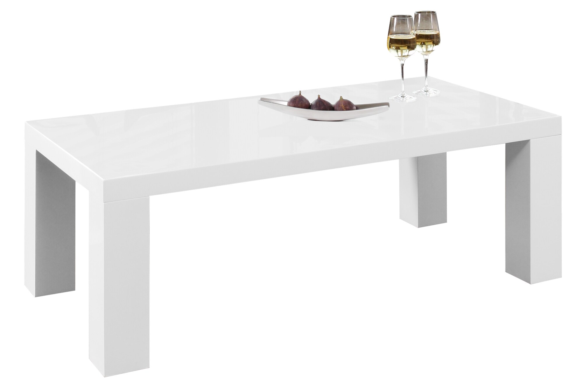 Couchtisch 120x60 hochglanz Beistelltisch Sofatisch Wohnzimmertisch Tisch weiß