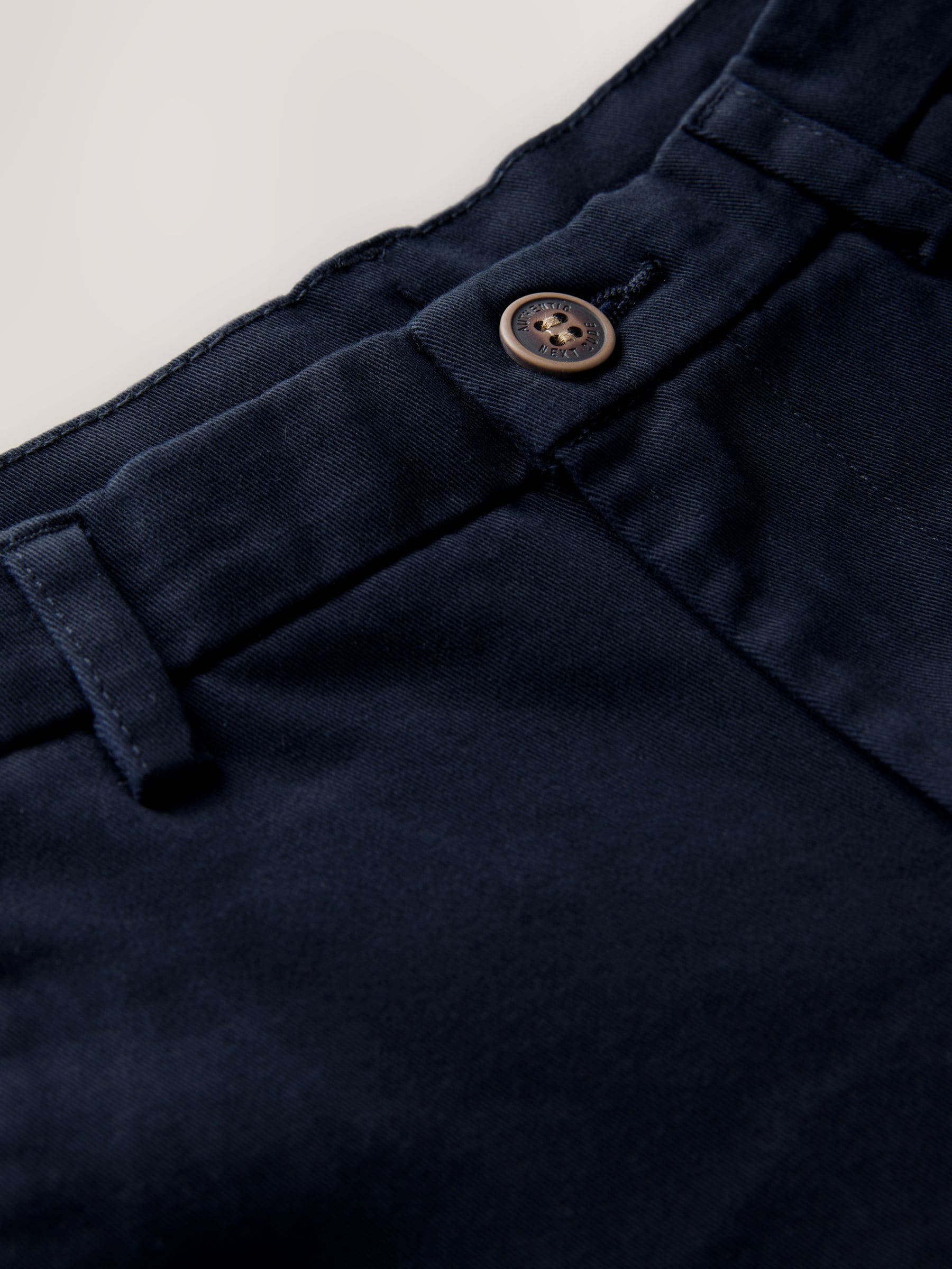 Donkerblauw - Stretchy chino's (3-17jr)