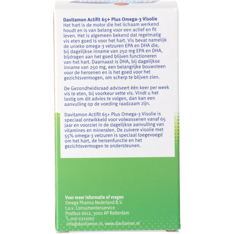 Davitamon Actifit 65+ omega-3 visolie capsules