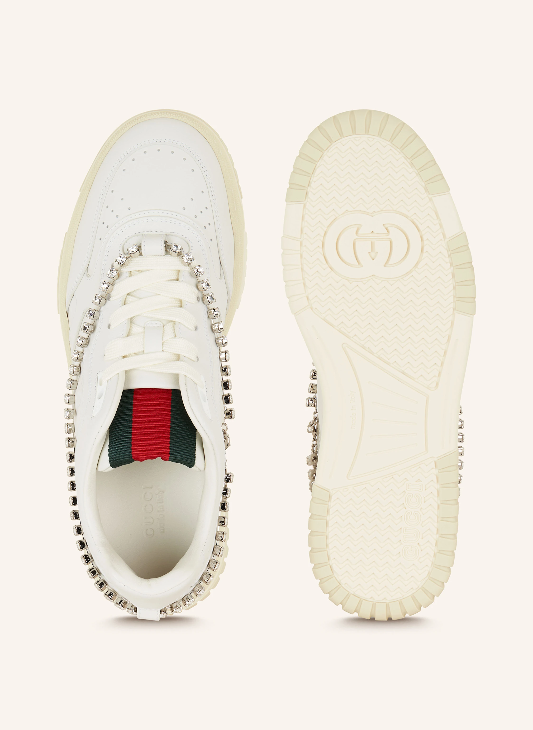 GUCCI Sneaker mit Schmucksteinen