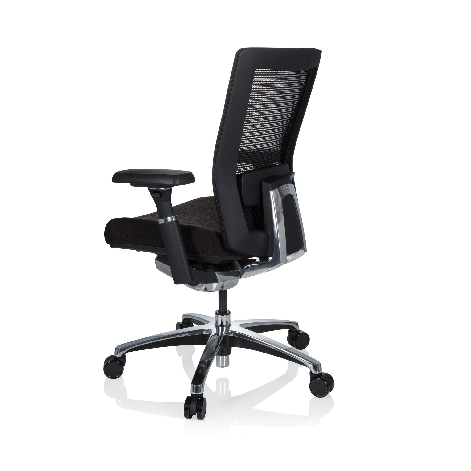 High End Bürostuhl NOVA PRO ALU Stoff/Netzstoff mit Armlehnen hjh OFFICE