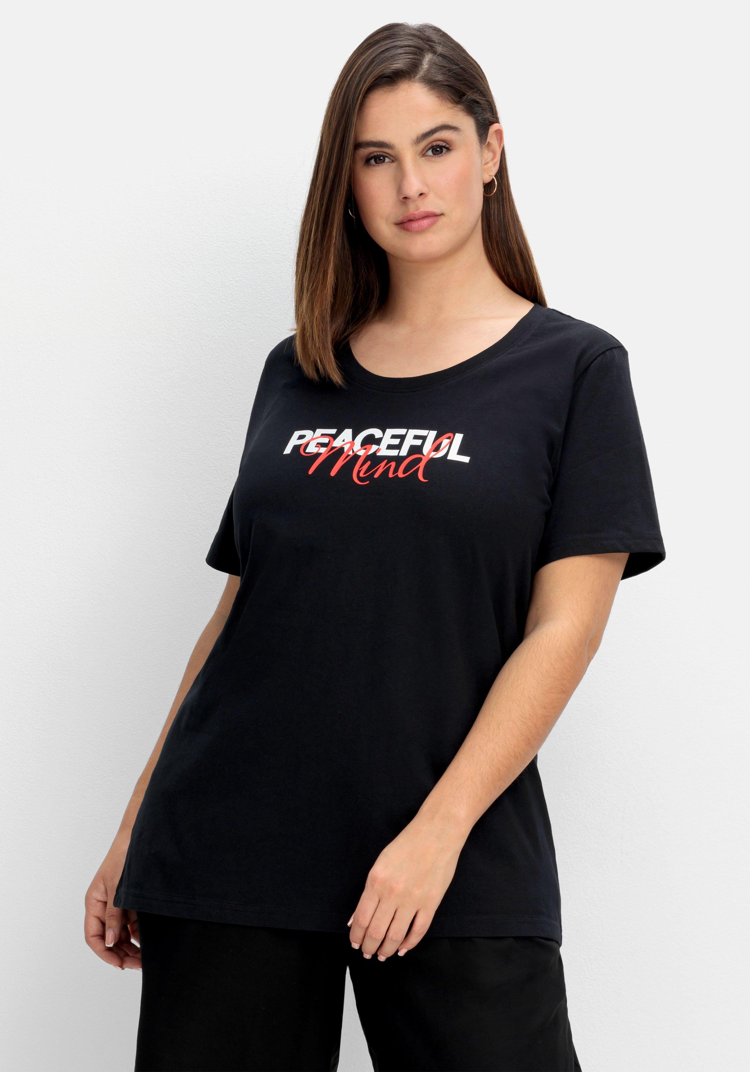 T-Shirt mit Statement-Frontdruck