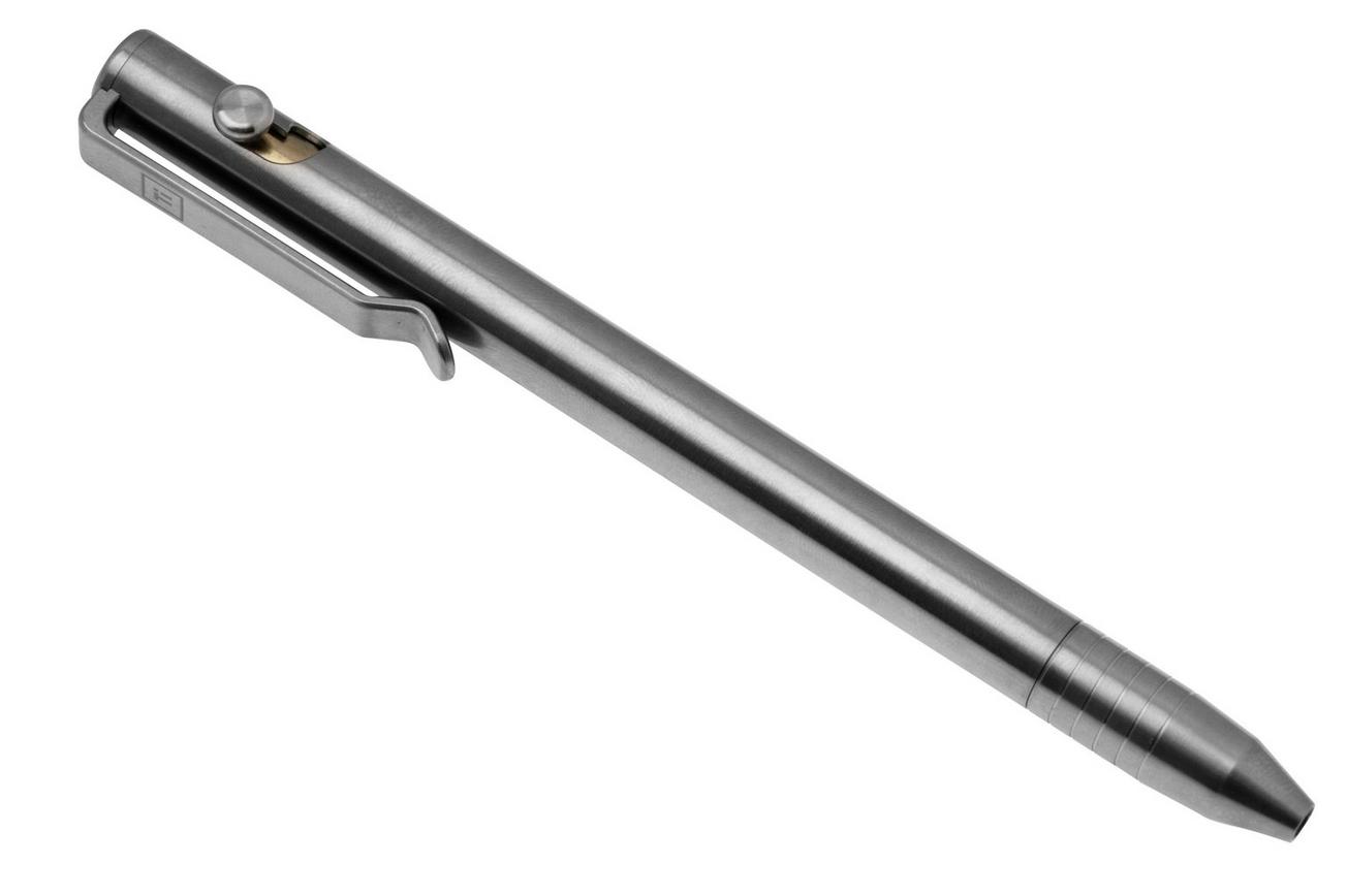 Big Idea Design Slim Bolt Action Pen SBA-RW Raw Titanium, everyday carry pen