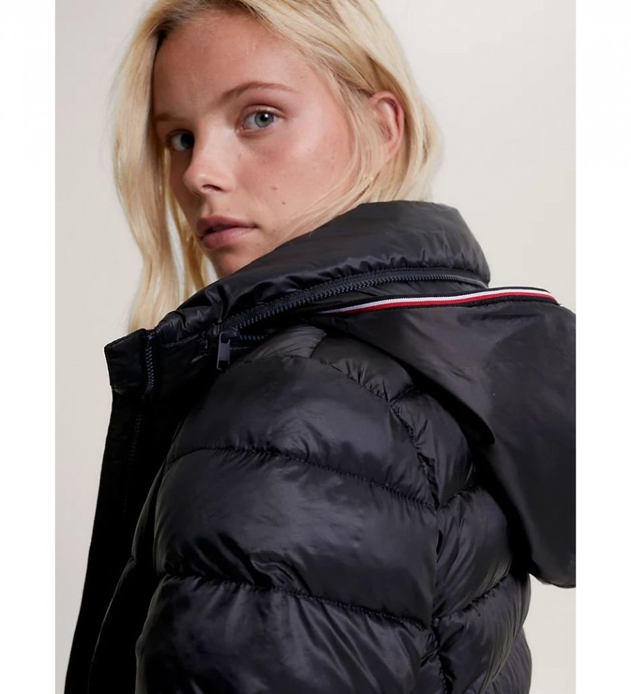 Casaco acolchoado Tommy Hilfiger Global Stripe, preto