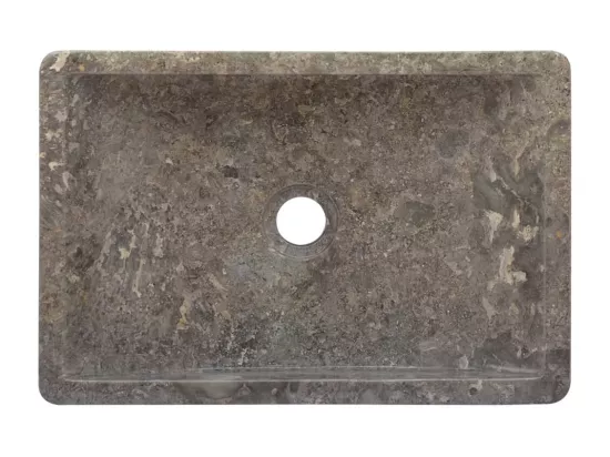 Prolenta Premium - Lavabo 45x30x12 cm marbre gris brillant