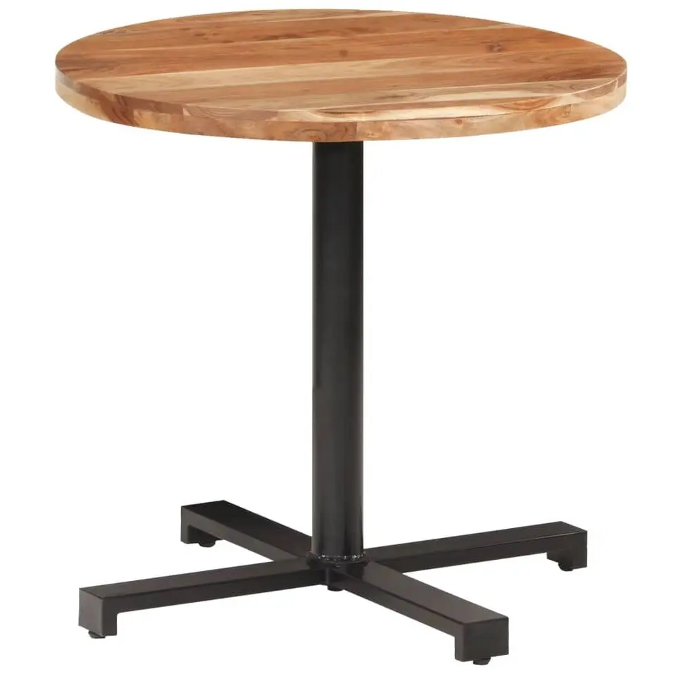 vidaXL - Bistrotafel - Bruin - Acaciahout - Ø 80 x 75 cm - 1 pcs