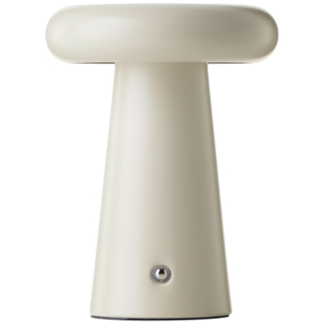 Brilliant buitentafellamp Muffin met USB oplaadbare accu beige
