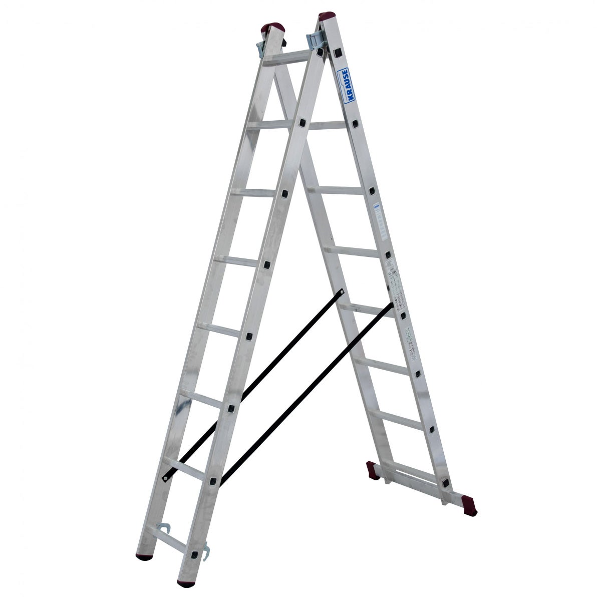 Krause Corda aluminium multifunctionele ladder met drievoudige functie, 2x8 sporten