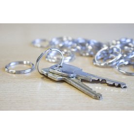 Anneau porte-clé, métal, diamètre: 20 mm, argent
