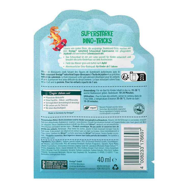 Kneipp naturkind Supersaurus Schaumbad, 40 ml