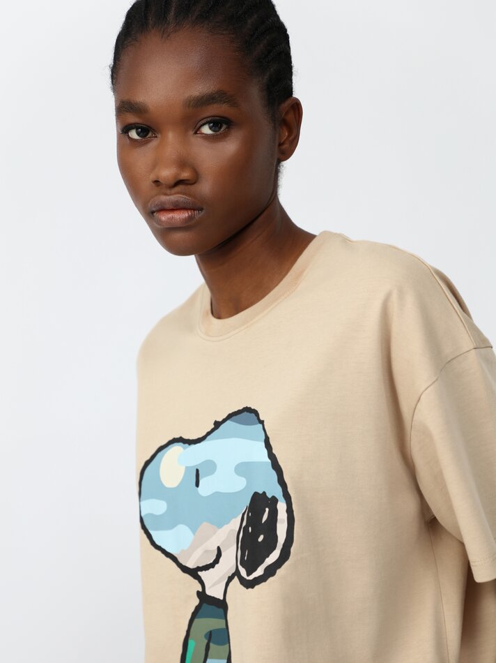Camiseta estampada Snoopy Peanuts™ - Areia