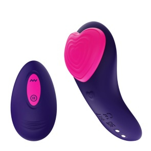 Caroline Remote Control Wearable Toy Auflege Vibrator - Lila / Pink