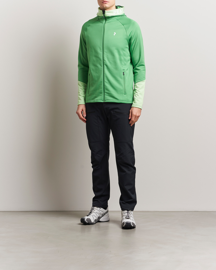 Peak Performance Rider Hooded Full Zip Peppermint/Vivid Green