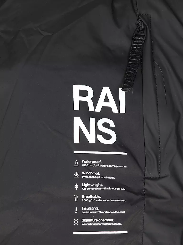 RAINS Steppjacke LOHJA SHORT PUFFER JACKET schwarz