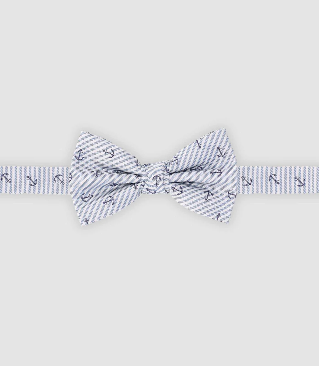 Nœud papillon à motifs bleu