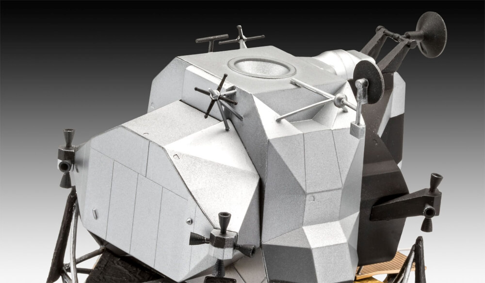 Geschenkset Apollo 11 Lunar Module Eagle, Revell Modellbausatz mit Basiszubehör