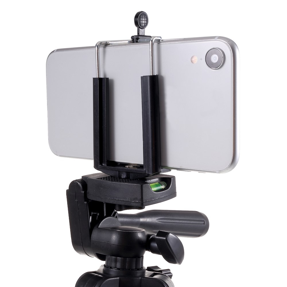 (102cm) Aluminium Tripod Dreibein Stativ Halterung für Handys / Smartphones (Breite 53-87mm) - Schwarz / Silber