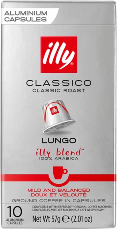 illy Classico Lungo koffie Capsules 1 doos met 10 koffiecups