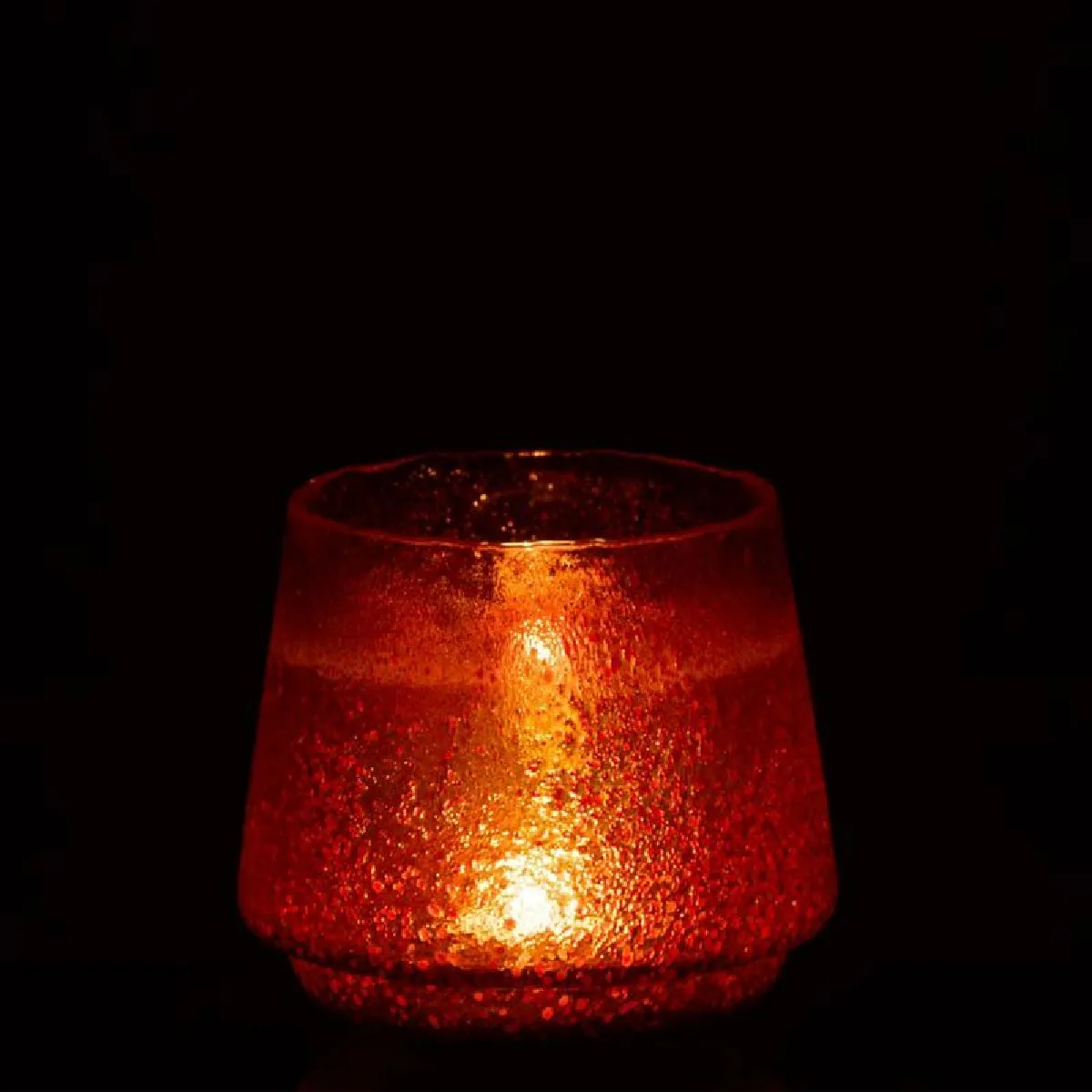 Paris Prix Photophore Design Pois 14cm Orange Rouille