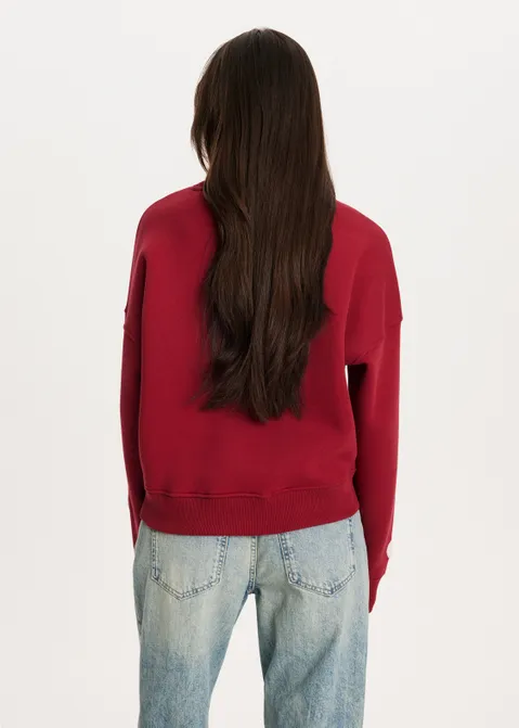 Sweater met hartjes rood (ROO.D)